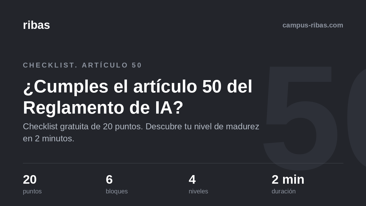 Imagen de producto para Checklist Reglamento IA