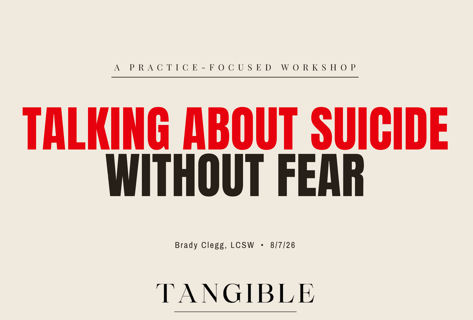 Product image for Talking About Suicide Without Fear: Suicide Prevention/ 2 hr CEU
