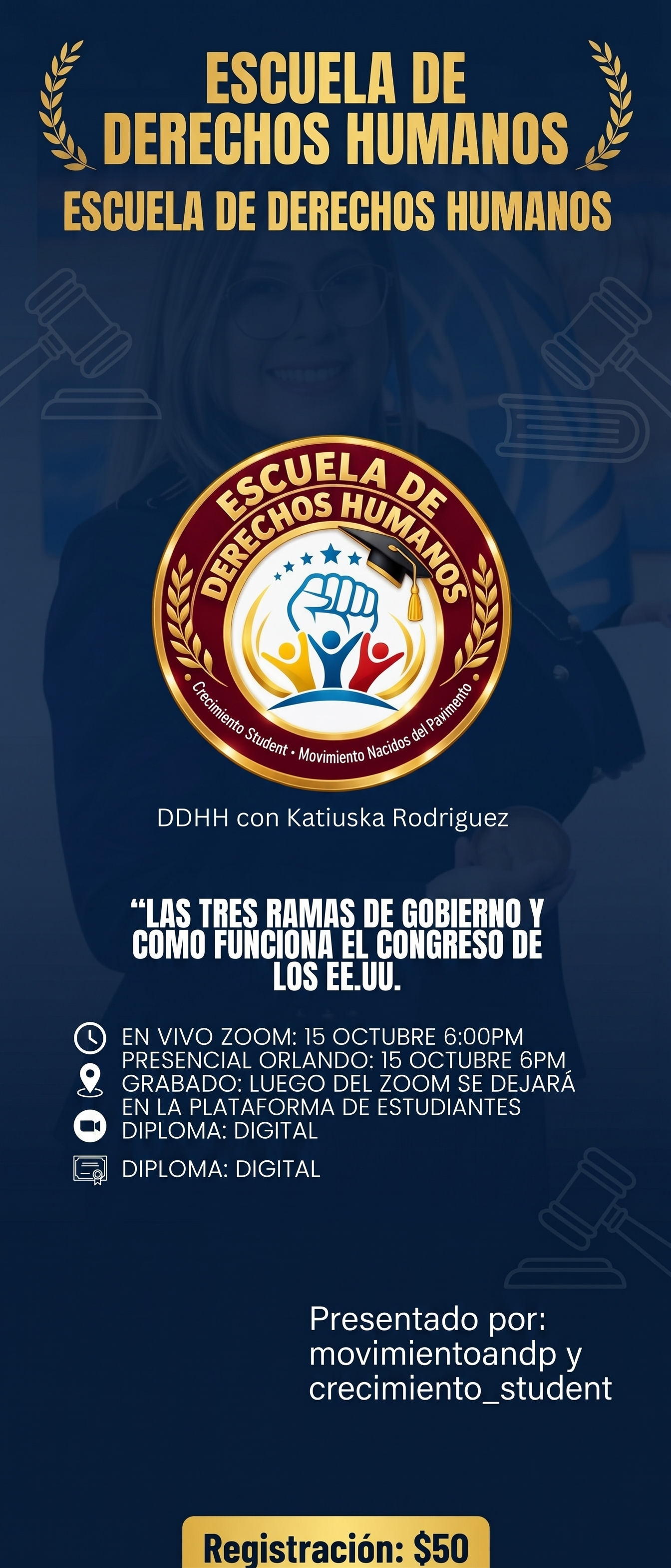 Product image for TALLER: LAS TRES RAMAS DE GOBIERNO Y COMO FUNCIONA EL CONGRESO DE LOS EE.UU