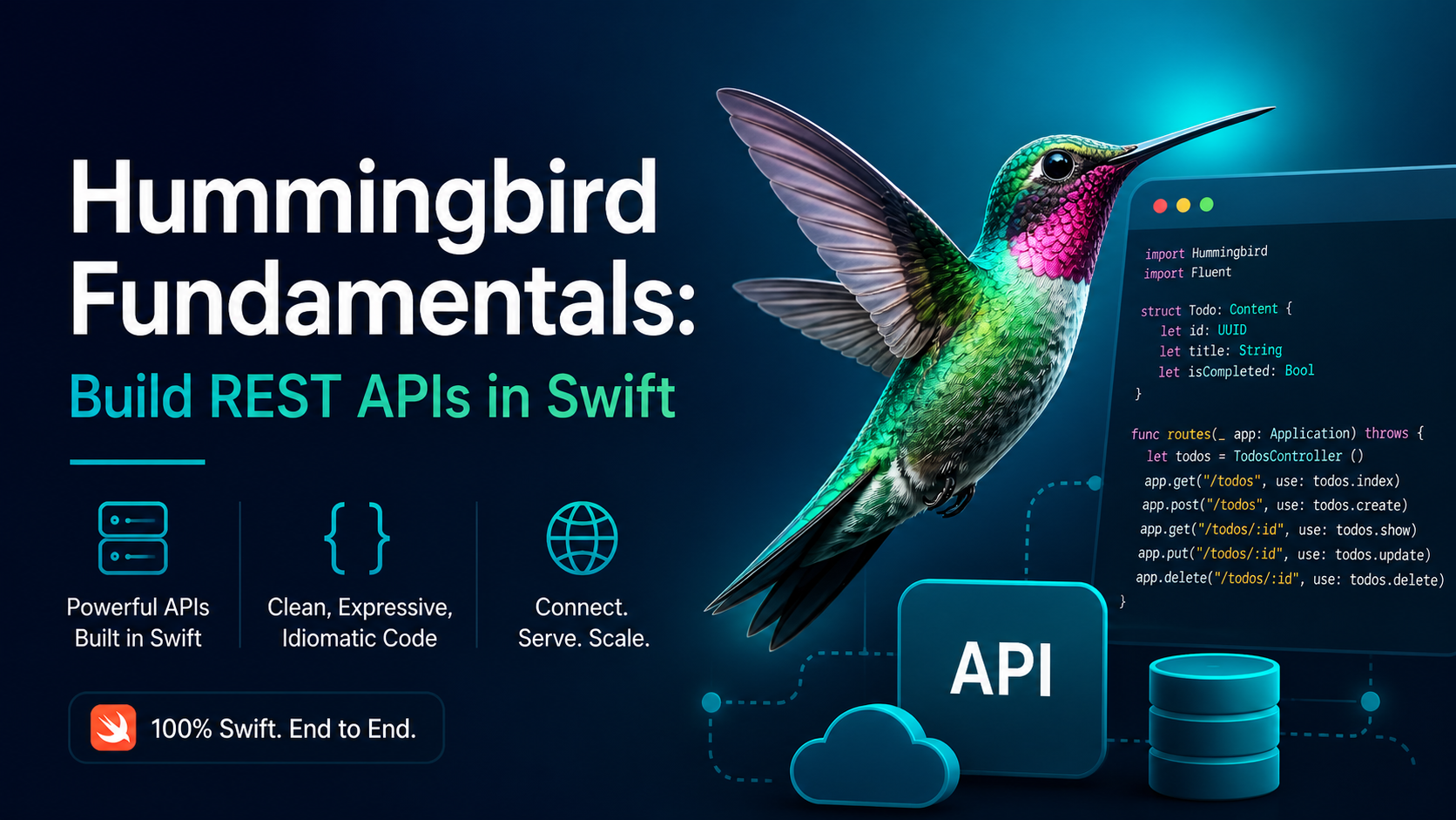 Product image for Hummingbird Fundamentals: Build REST APIs in Swift