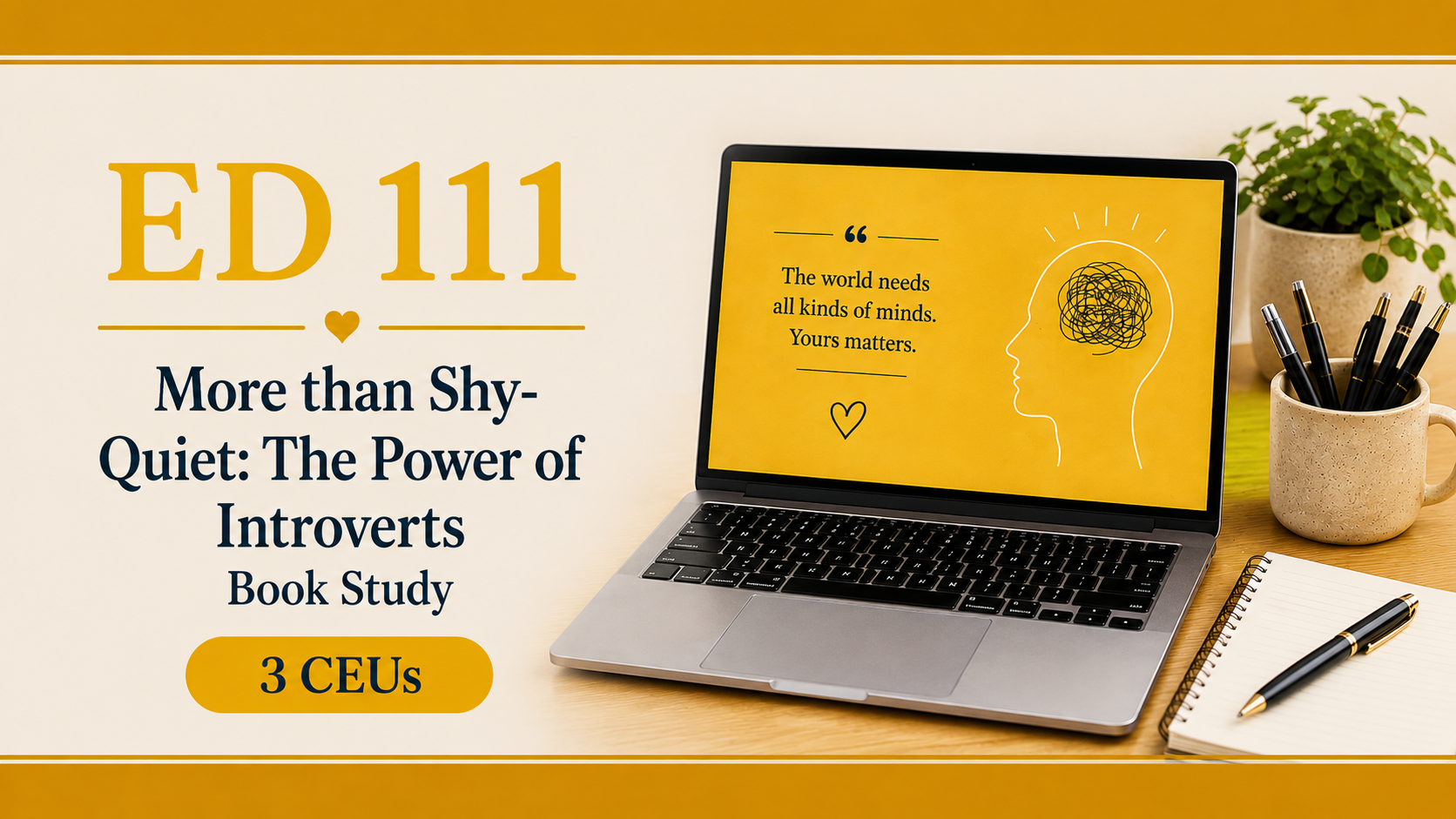 Product image for ED 111 More than Shy- Quiet: The Power of Introverts Book Study (3 CEUs or 45 Clock Hours)