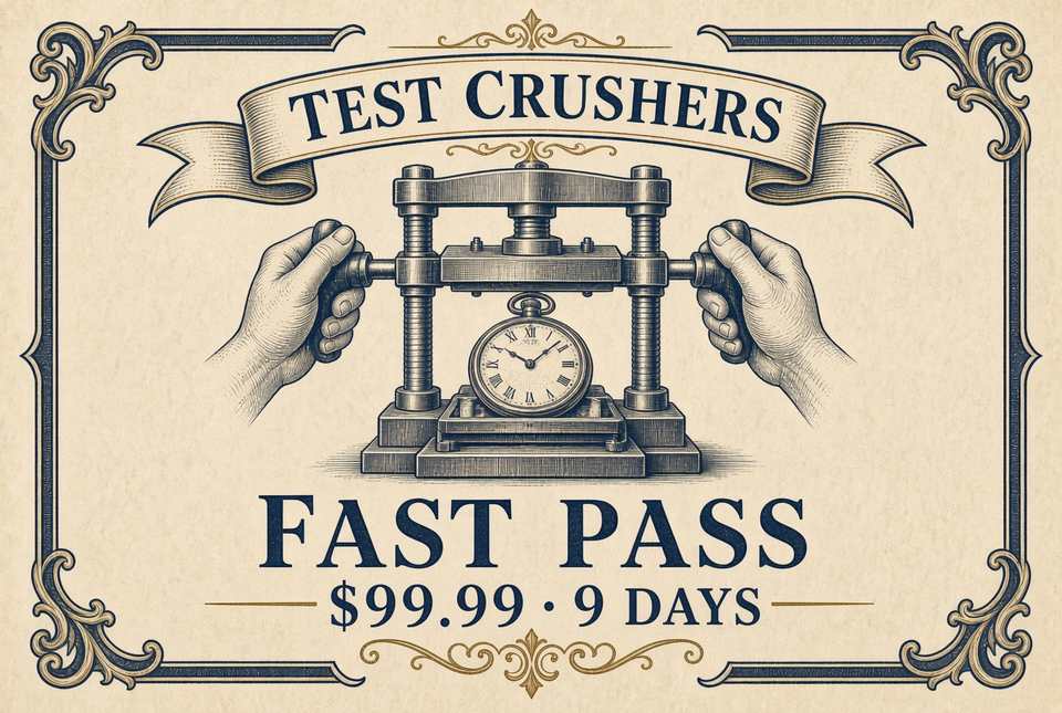 Icon for Test Crushes Fast Pass Plan for Video Course access