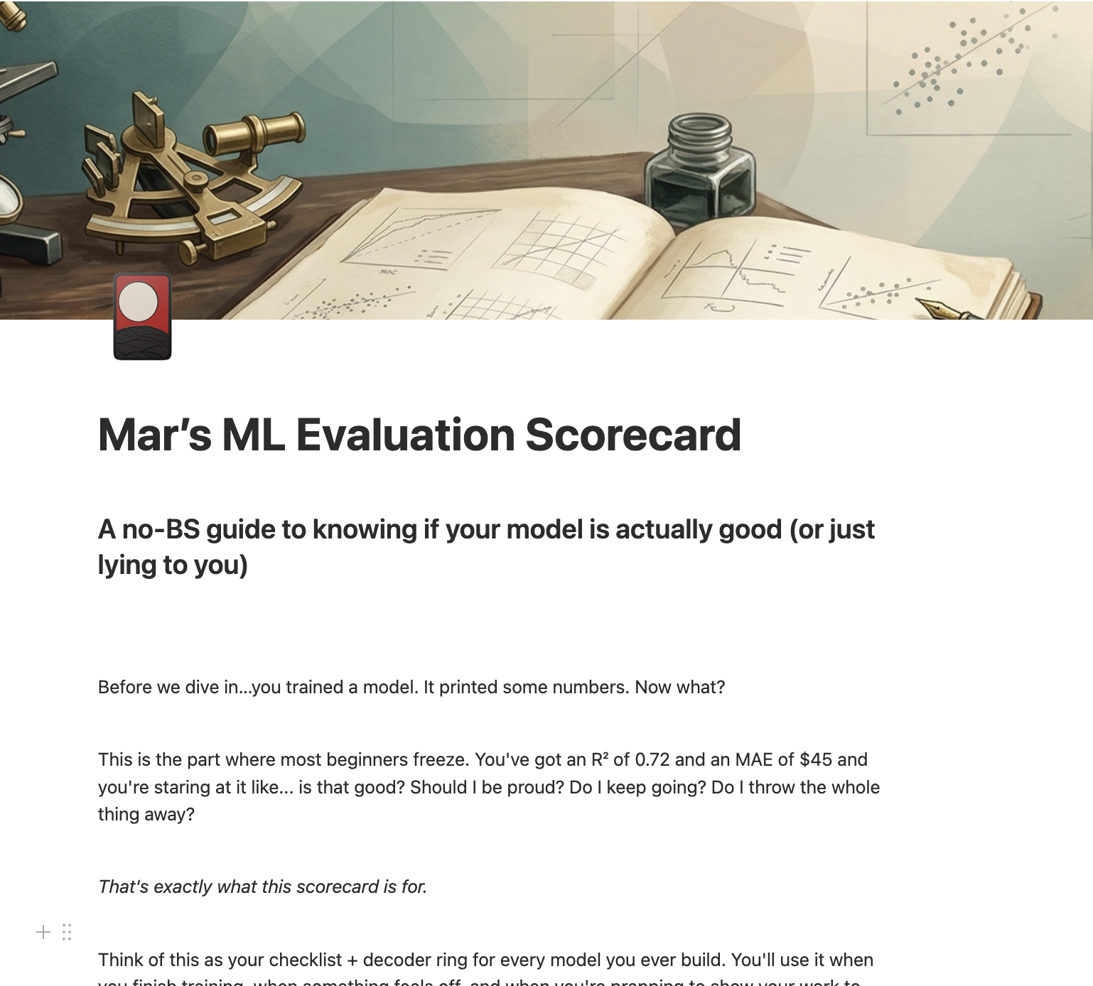 Product image for ML Evaluation Scorecard