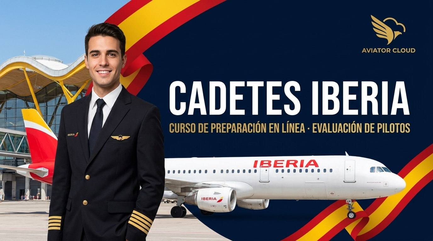 Product image for Curso de preparación en línea para el programa de evaluación de pilotos cadetes de Iberia.