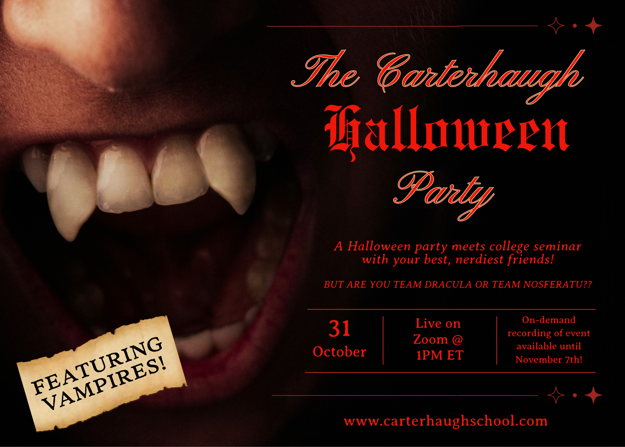 Product image for The Carterhaugh Vampire Halloween Party 2026