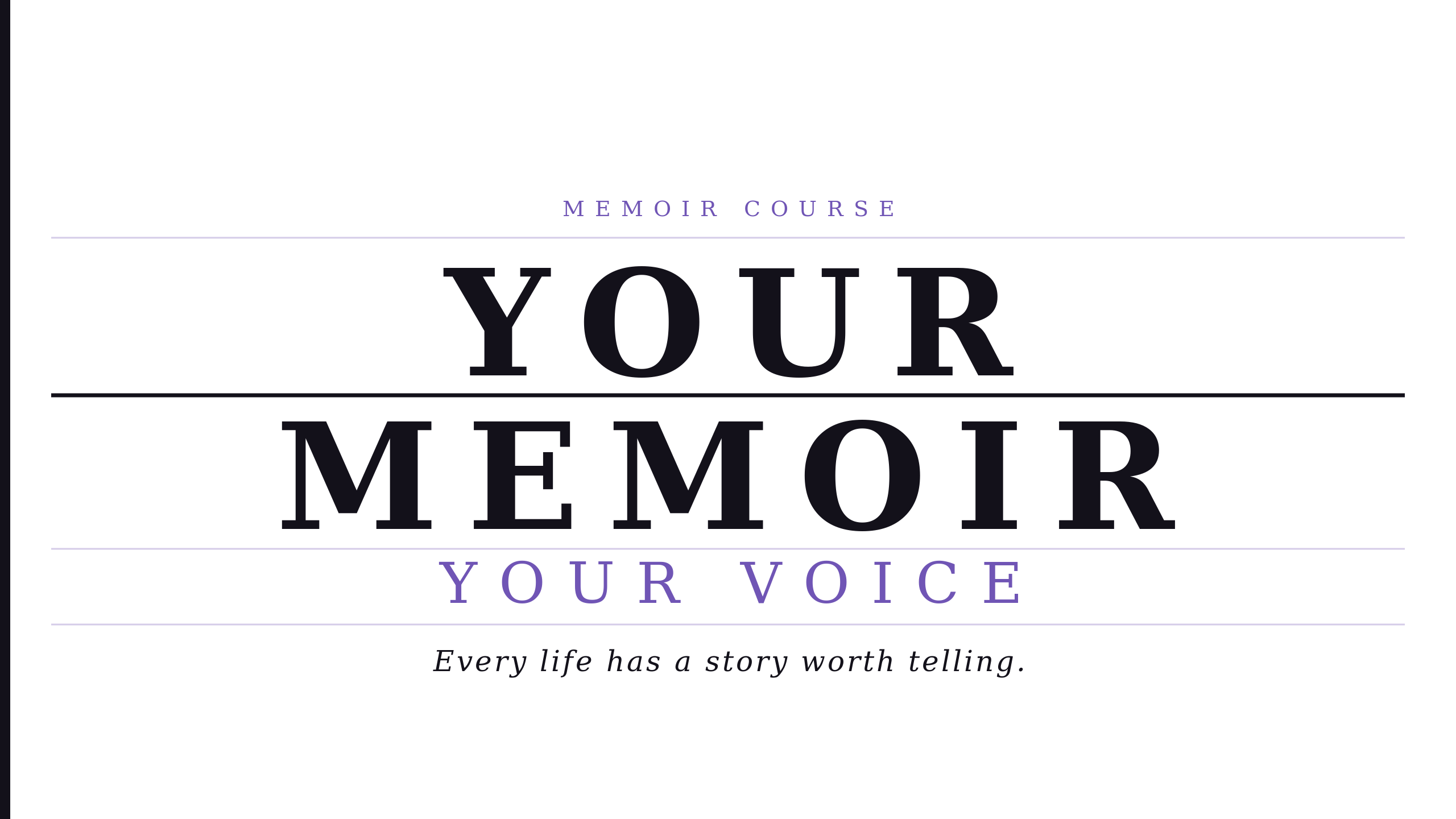 A Memoir Course