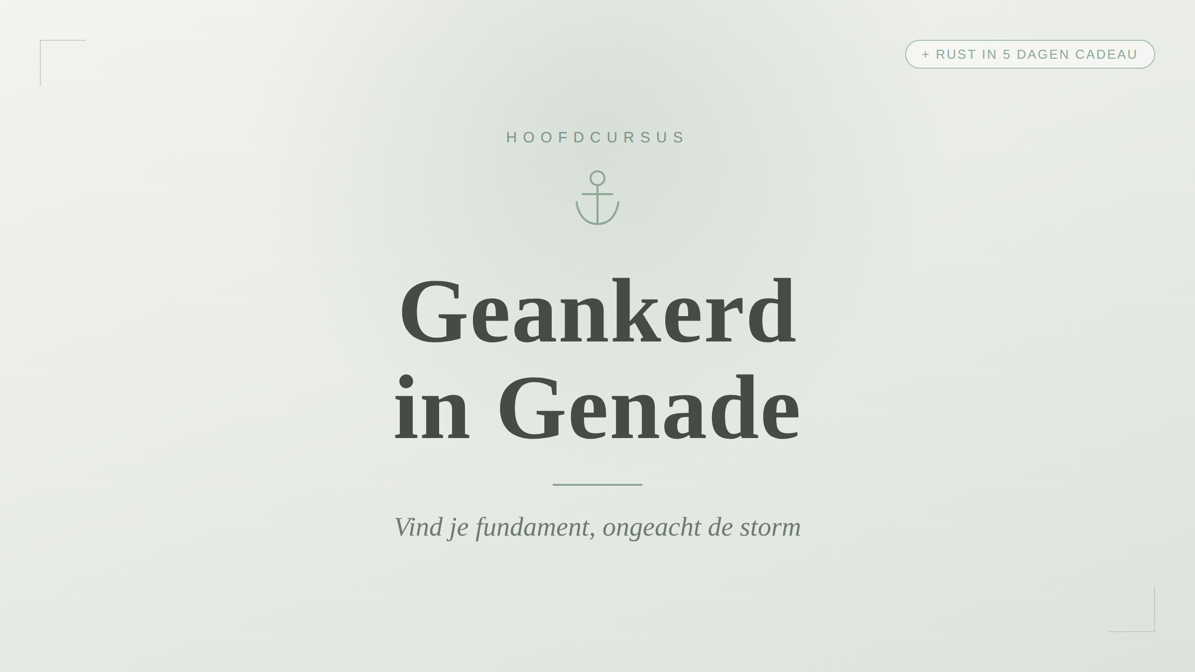 Product image for Founding Members Bundel: Geankerd in Genade + Rust in 5 dagen  Omschrijving: