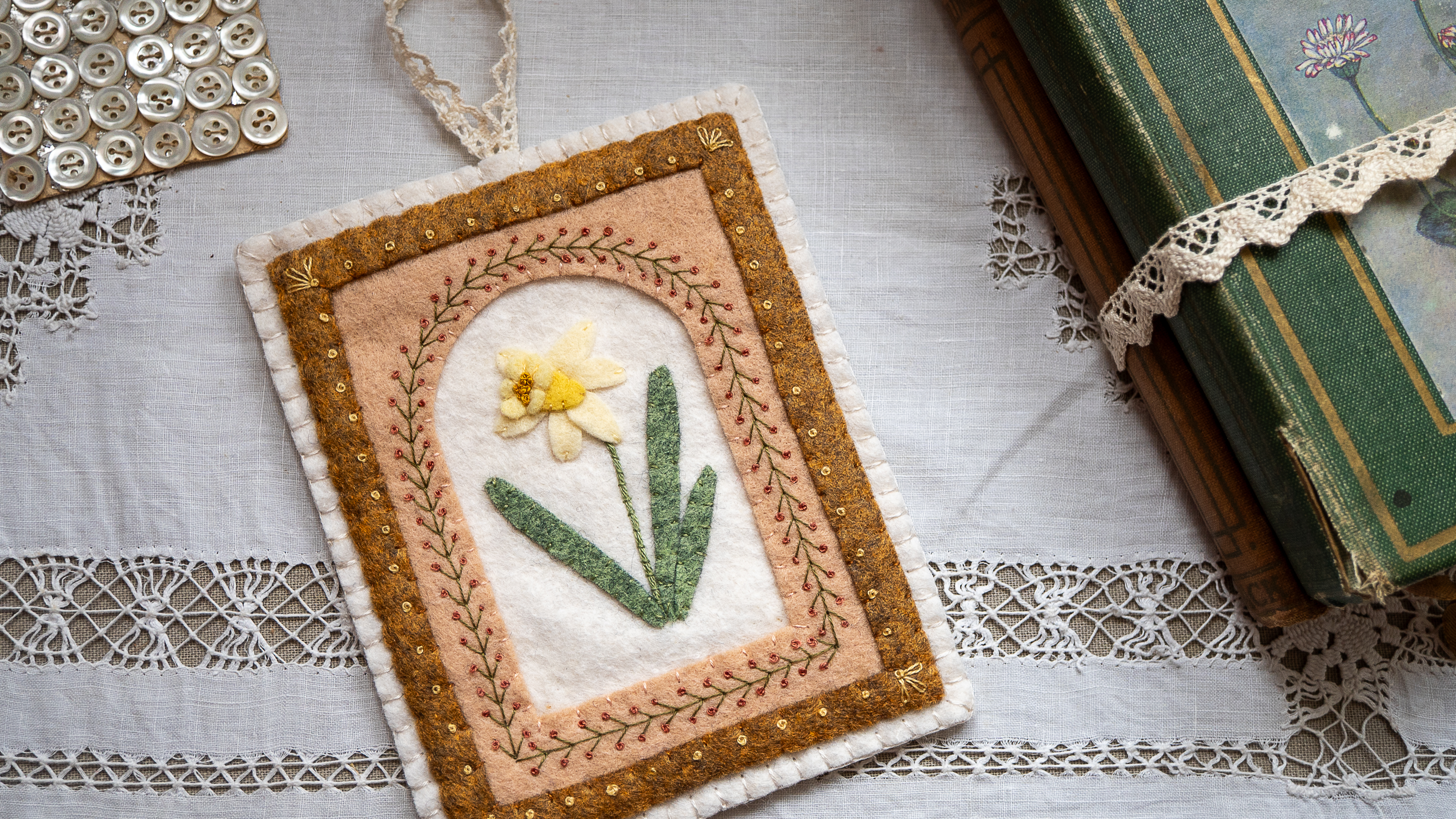 Product image for The Country Garden Felt Flower Series ~ Daffodil PDF Pattern