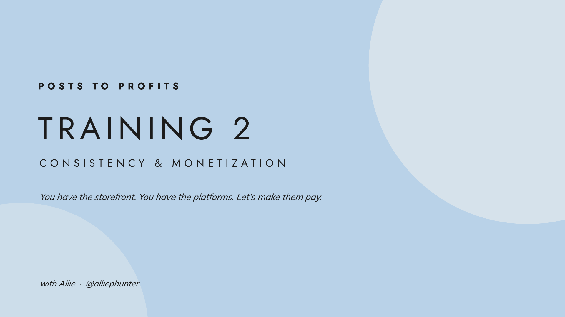 Product image for Training 2: Consistency and Monetization (includes Training 1)