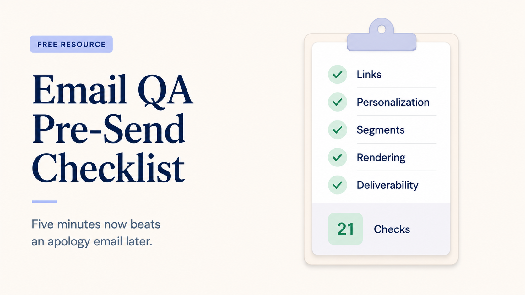 Product image for The Email QA Pre-Send Checklist