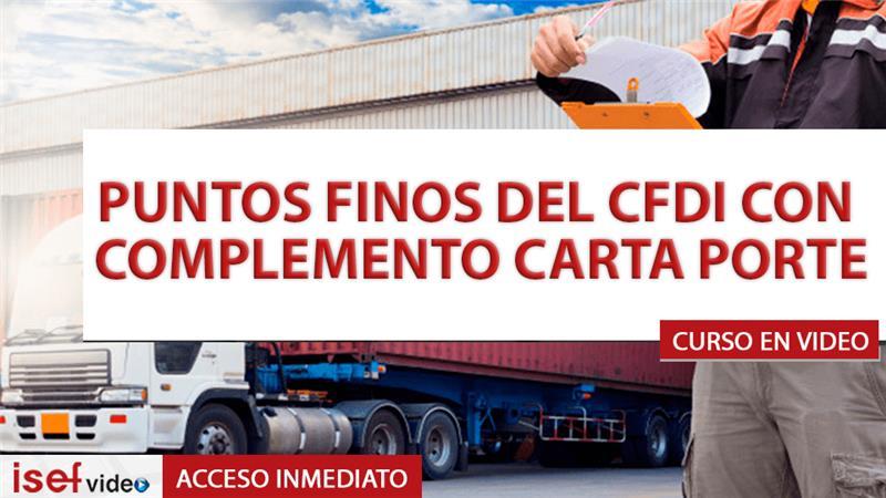 Imagen de producto para PUNTOS FINOS DEL CFDI CON COMPLEMENTO CARTA PORTE