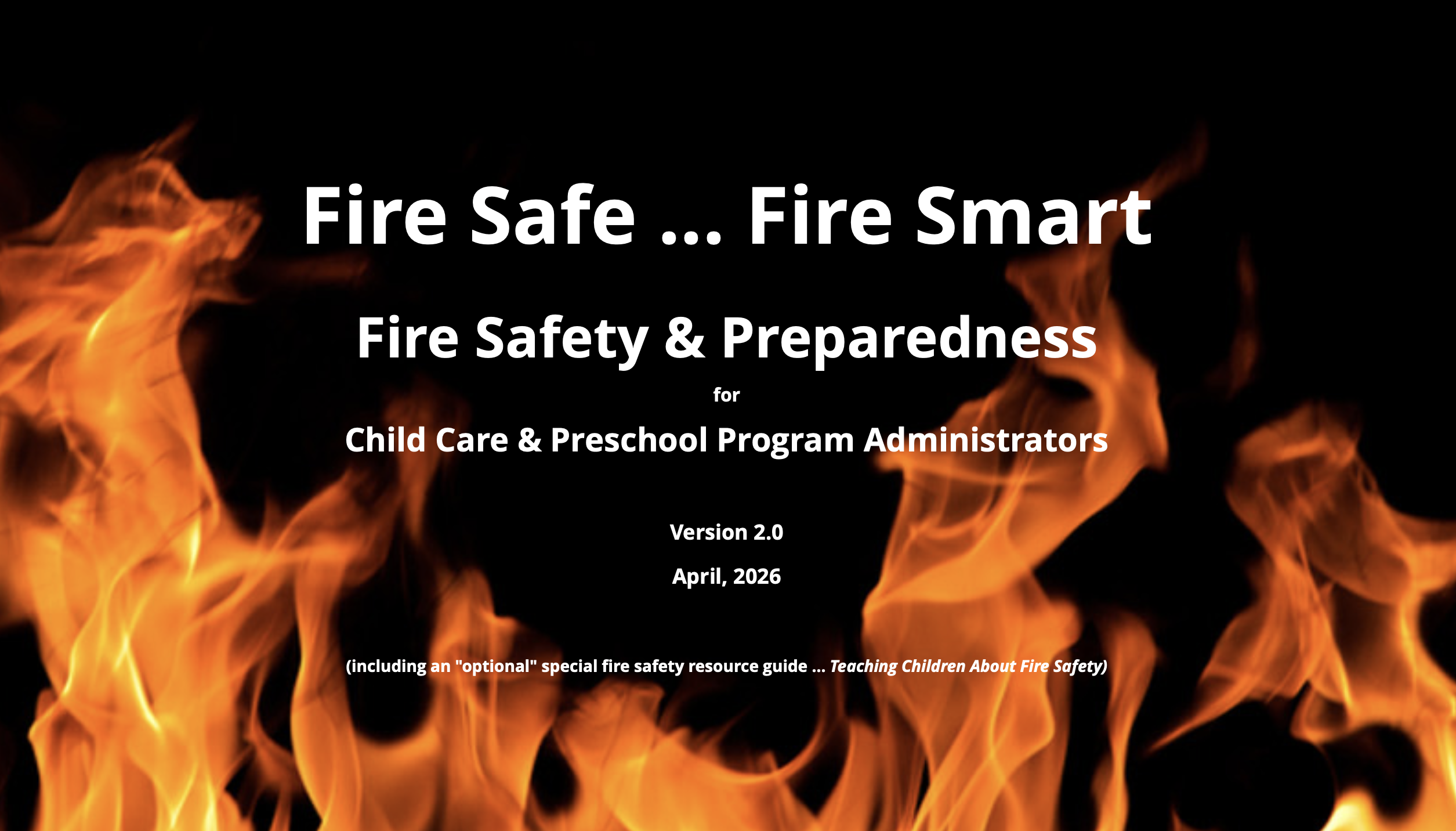 Product image for Fire Safe ... Fire Smart Fire Safety & Preparedness for Child Care & Preschool Program Administrators
