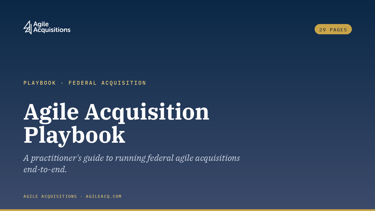 Product image for Agile Acquisition Playbook