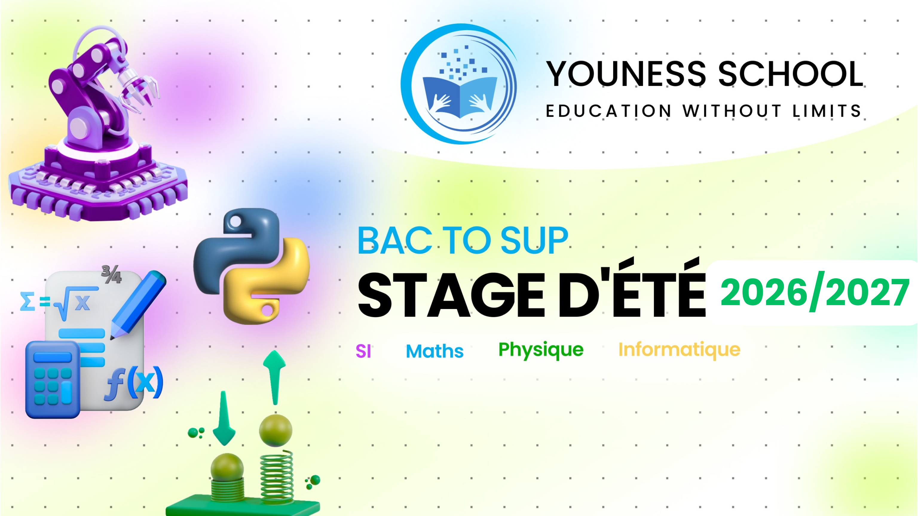 Product image for [Bac to Sup,VIP] Stage d'été 2026/2027 - Maths + PC + S.I + Info
