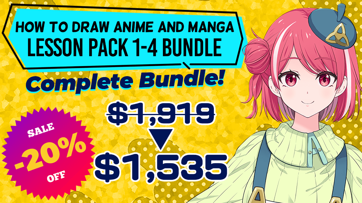 Product image for How to Draw Anime and Manga: Lesson Pack 1-4 Bundle