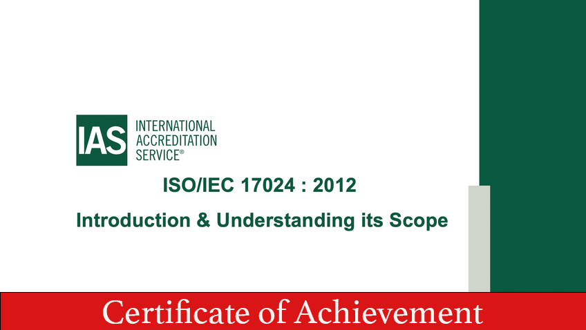 Product image for 3003-Understanding ISO/IEC 17024 for Personnel Certification Webinar 1 - Scope