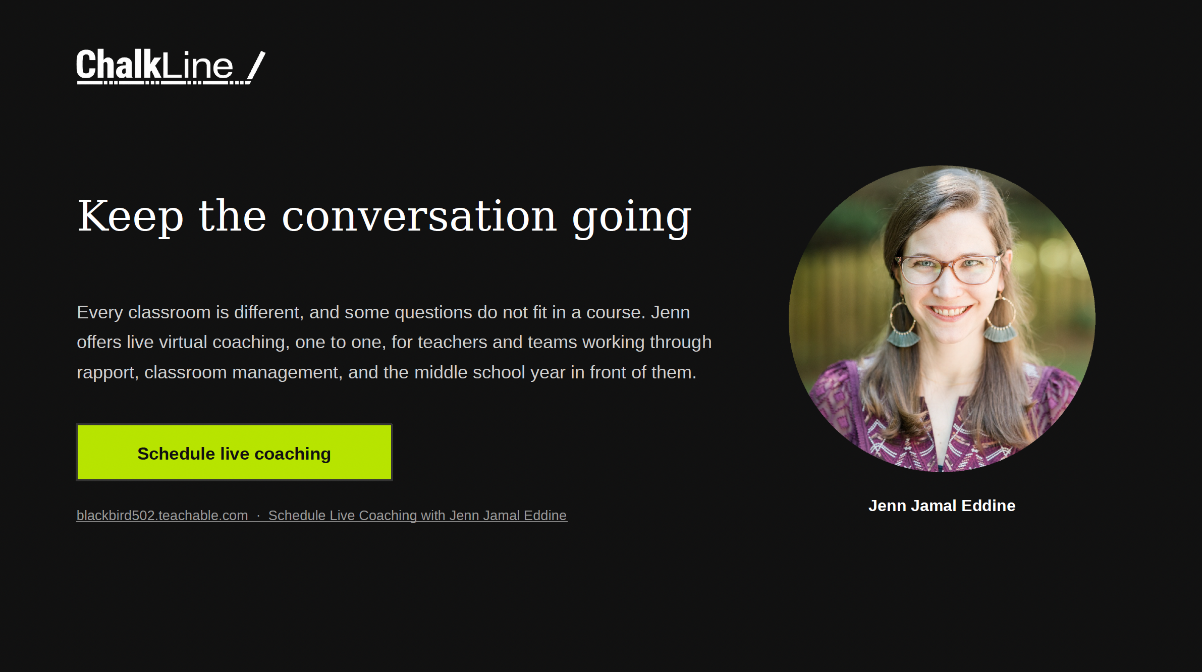 Product image for Schedule Live Coaching with Jenn Jamal Eddine