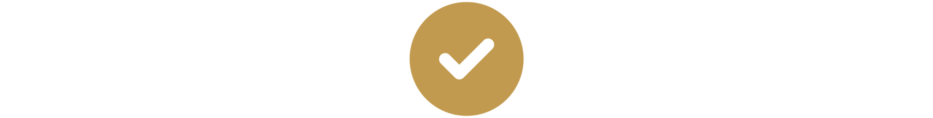 Small circle with a check mark to designate an item of interest