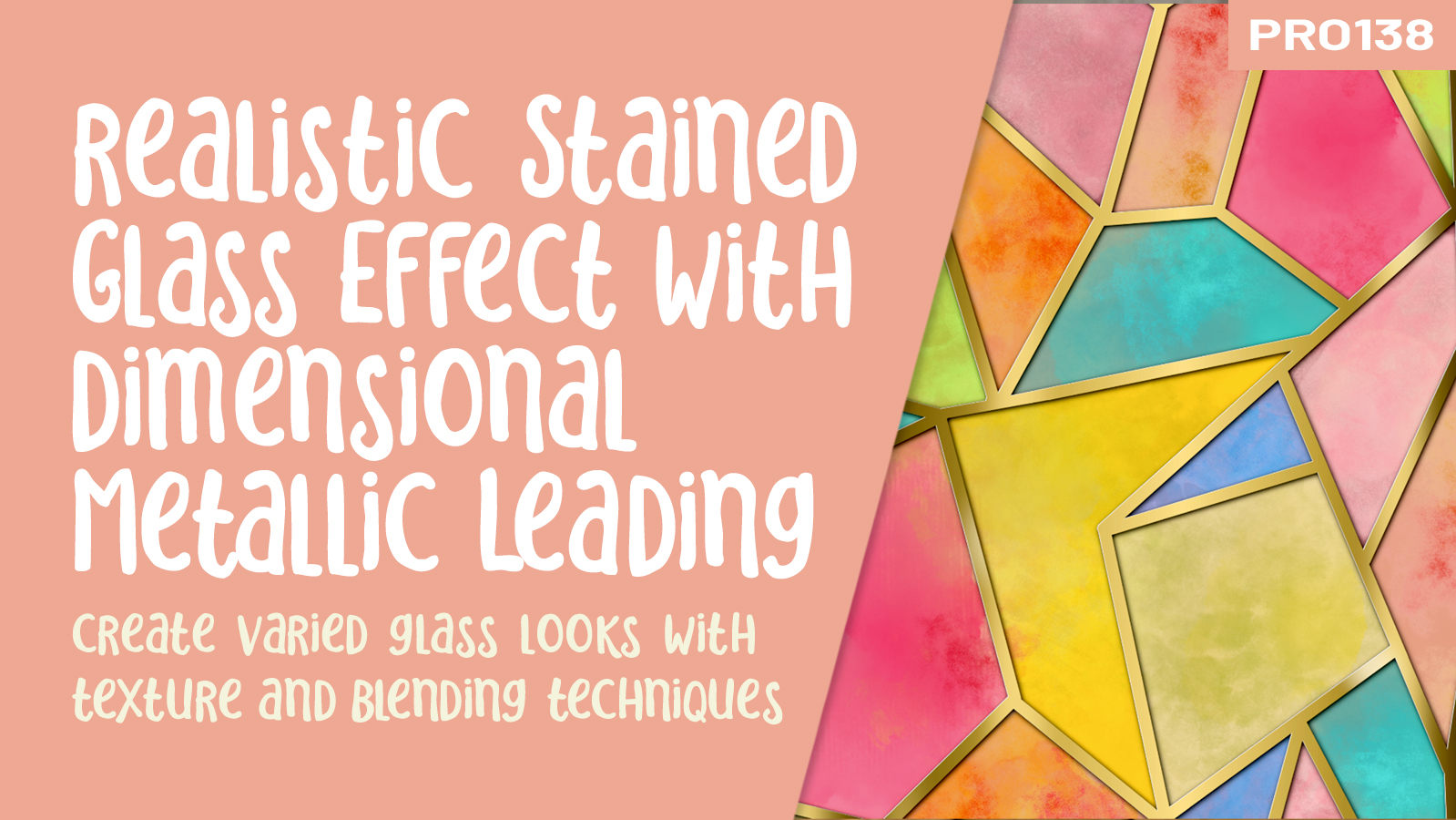 Product image for PRO 138 - Realistic Stained Glass Effect with Dimensional Metallic Leading