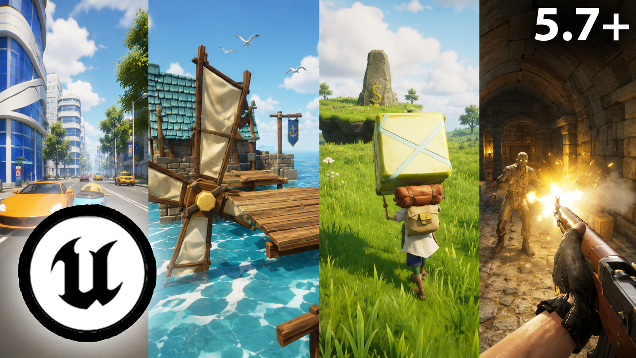 Product image for Unreal Engine 5 Complete Beginners Course: Learn How To Make 4 Games
