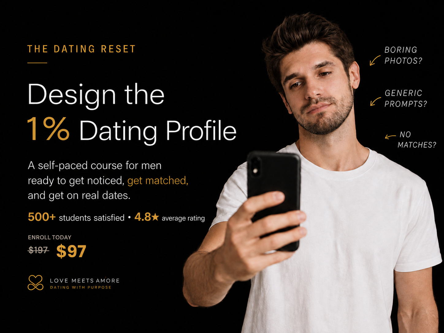 Product image for The Dating Reset- Build the Profile She Wants to Swipe Right On.
