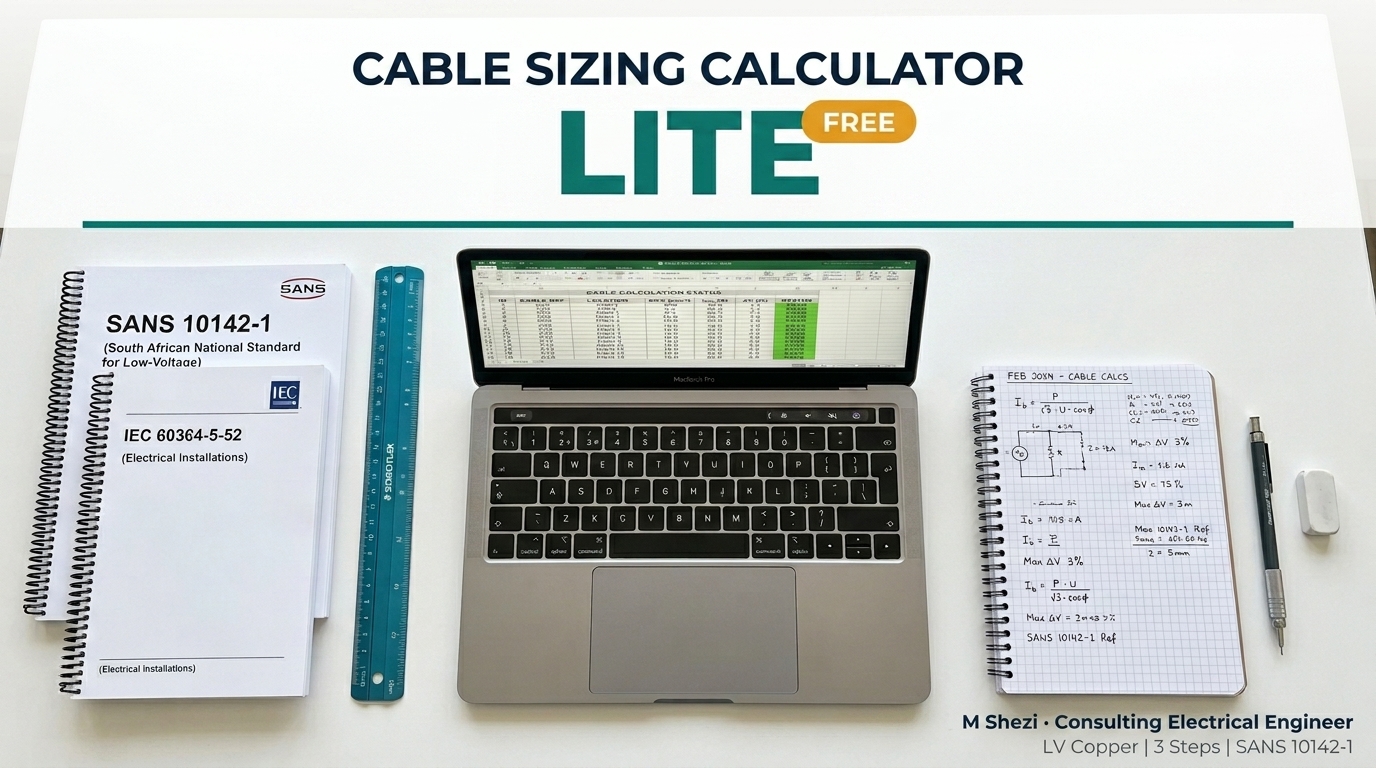 Product image for Cable Sizing Calculator — Lite (Free Excel Tool)