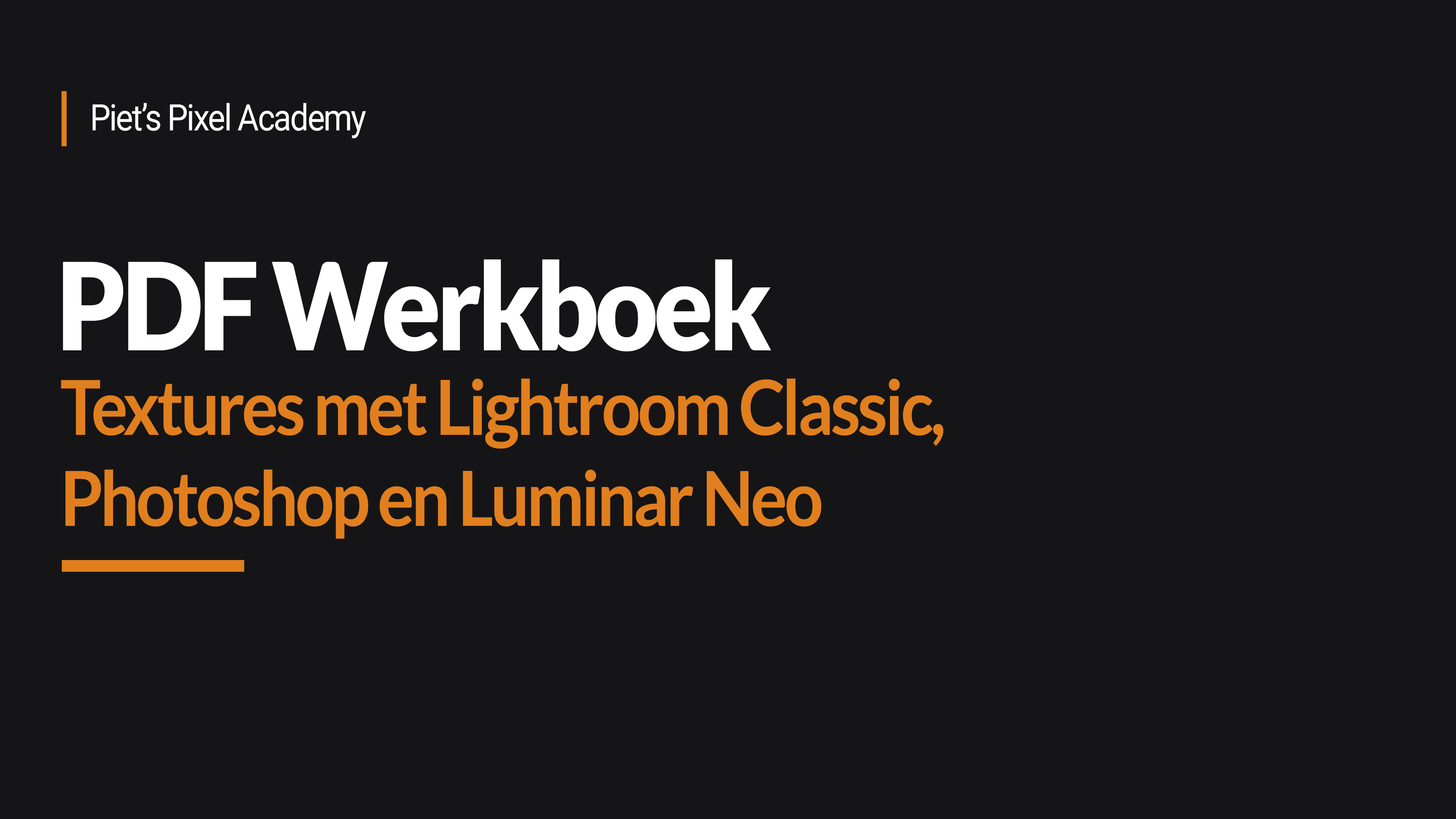 Product image for PDF Werkboek 'Textures met Lightroom, Photoshop en Luminar Neo'