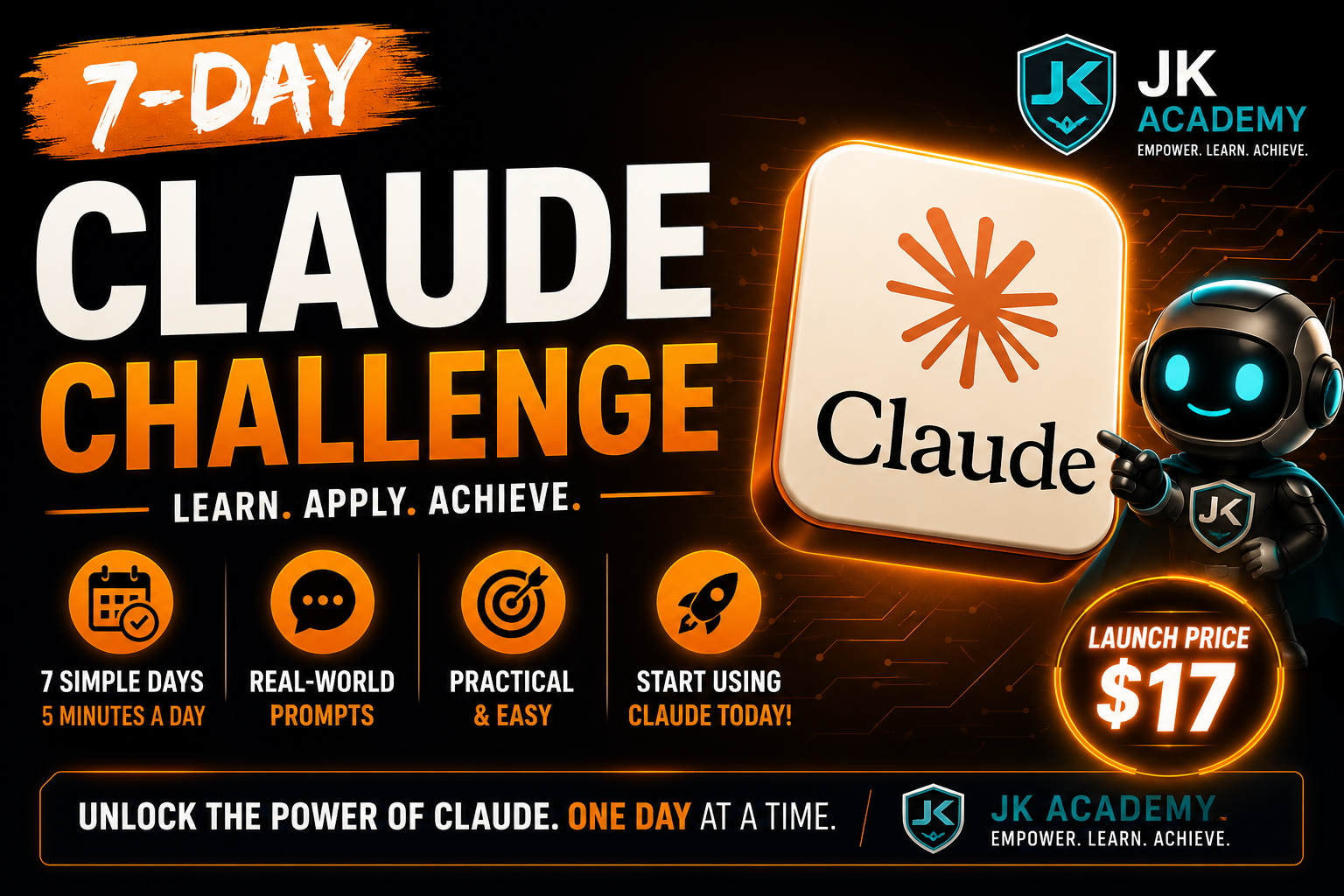 Product image for 7-Day Claude QuickStart Challenge