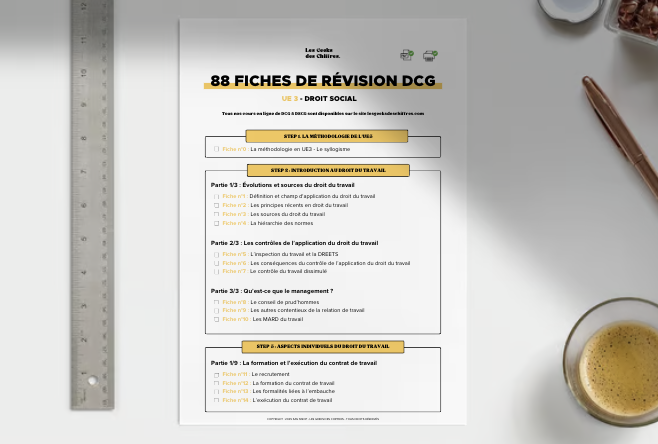 Image du produit pour 88 Fiches de révision - DCG UE3 : Droit social