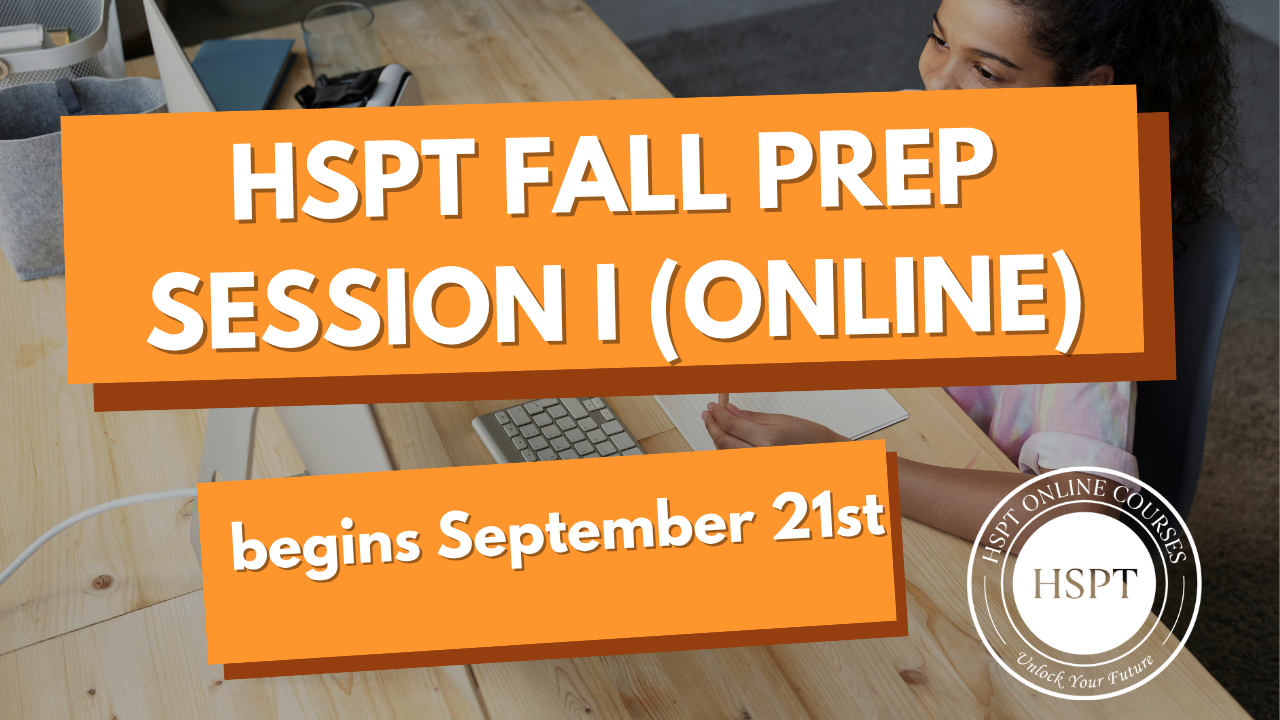 Product image for HSPT Online Fall Prep – Session I