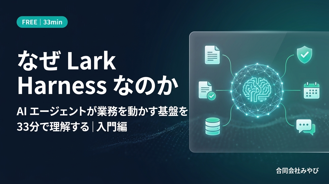 なぜ Lark Harness なのか — AI エージェントが業務を動かす基盤を 33分で理解する の商品画像