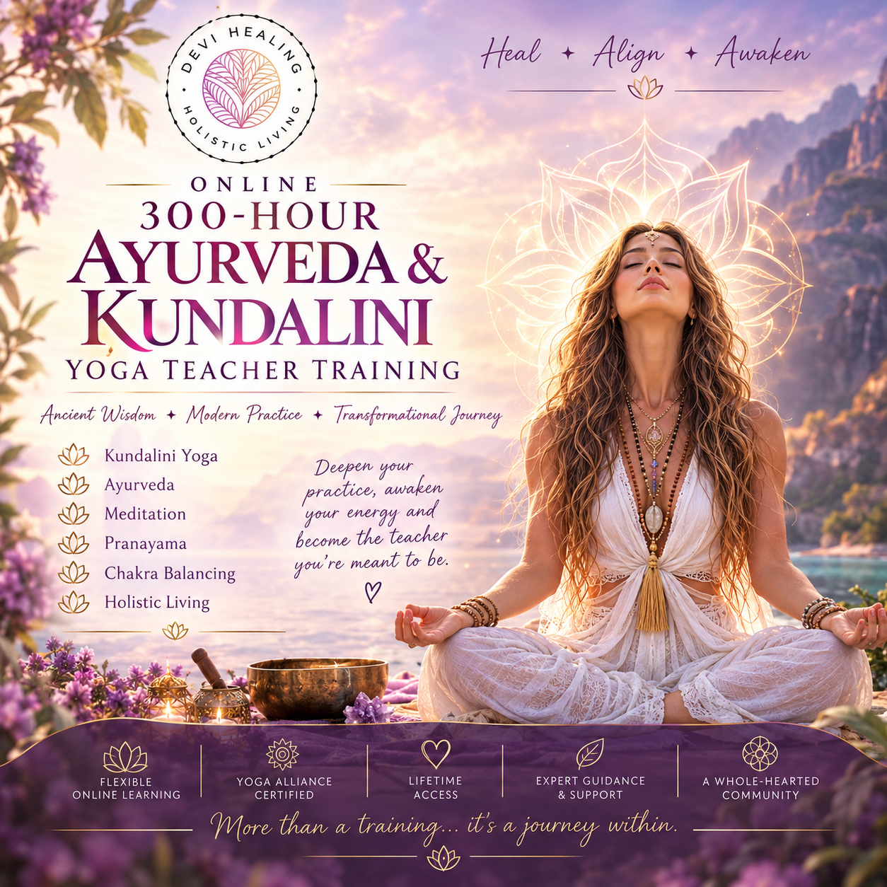 Product image for 300HR Kundalini Yoga & Ayurveda Teacher Training Course