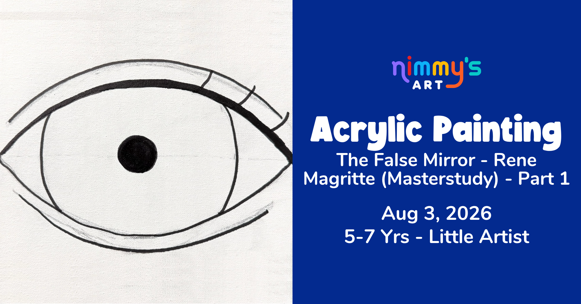 Product image for Acrylic Painting - The False Mirror - Rene Magritte (Masterstudy) - Part 1