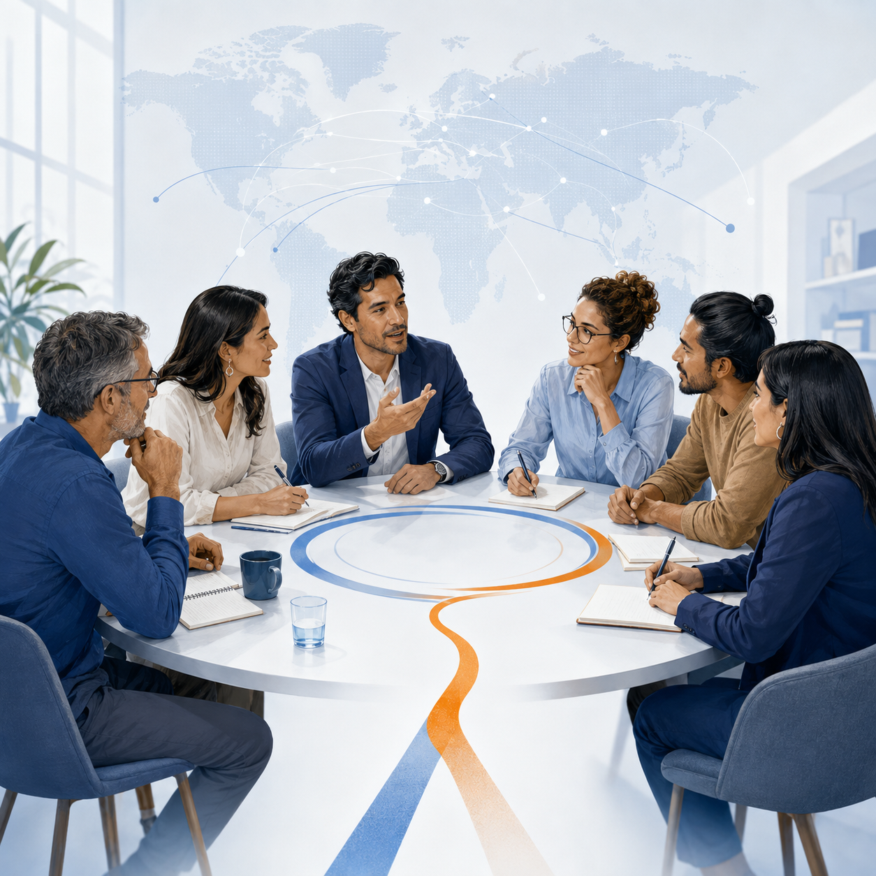 Profesionales diversos aprendiendo mediante el diálogo, la práctica y el intercambio de perspectivas