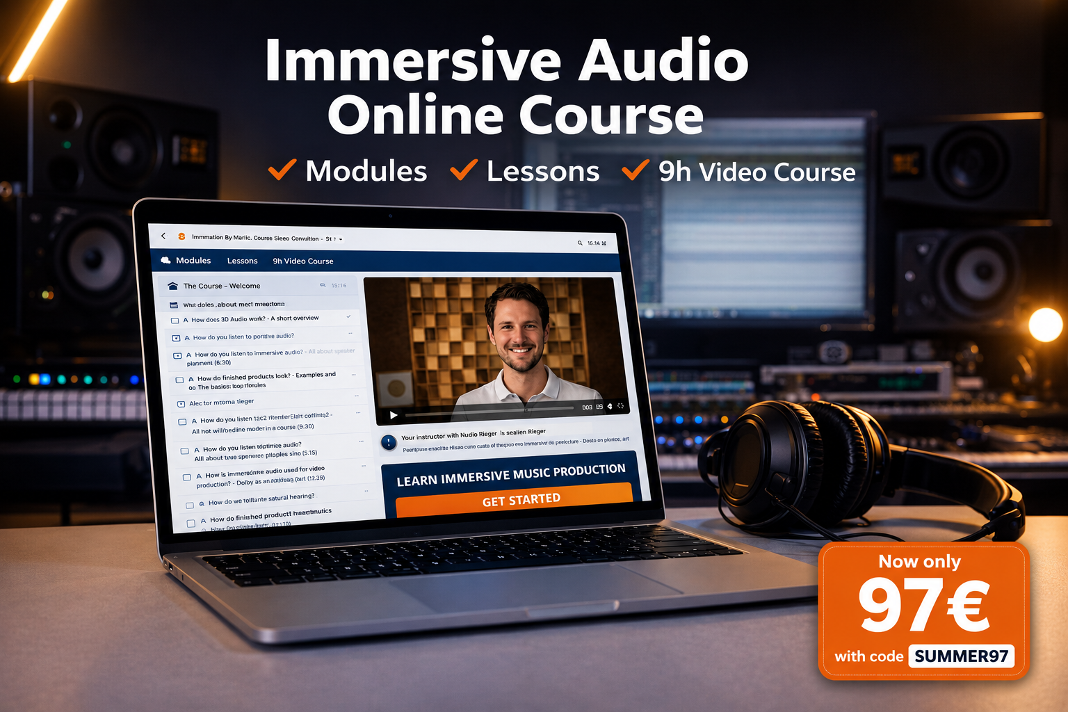 Immersive Audio Online Course - Summer Sale 97€ with code SUMMER97