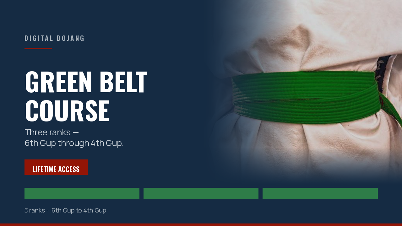 Product image for Green Belt Course — Korean Karate Forms & Requirements