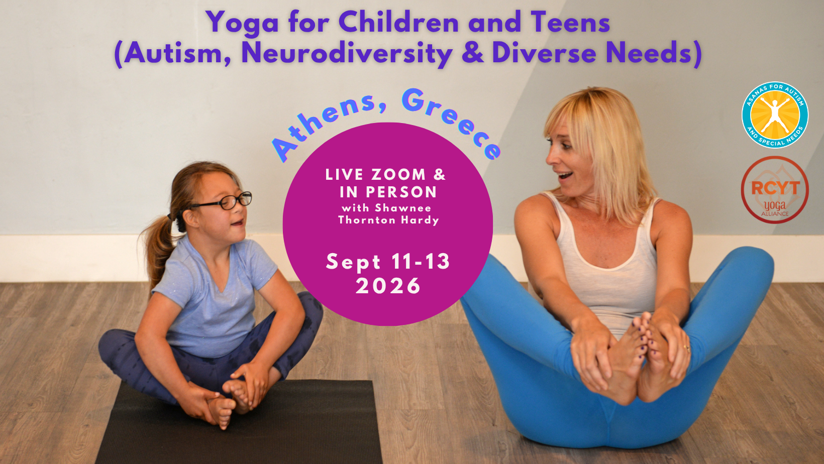 Product image for GREECE - Yoga for Children and Teens (Autism, Neurodiversity & Diverse Needs) LEVEL 1 - September 2026