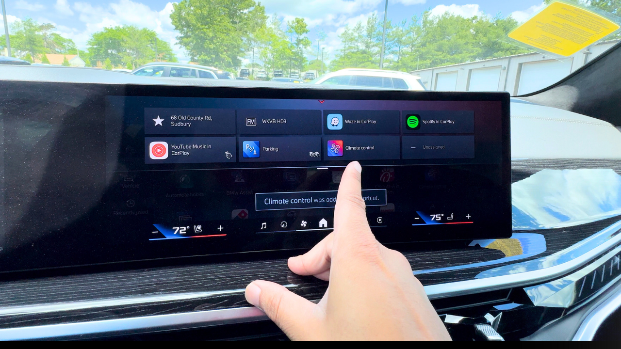 X3 iDrive screen in a BeamerView walkthrough