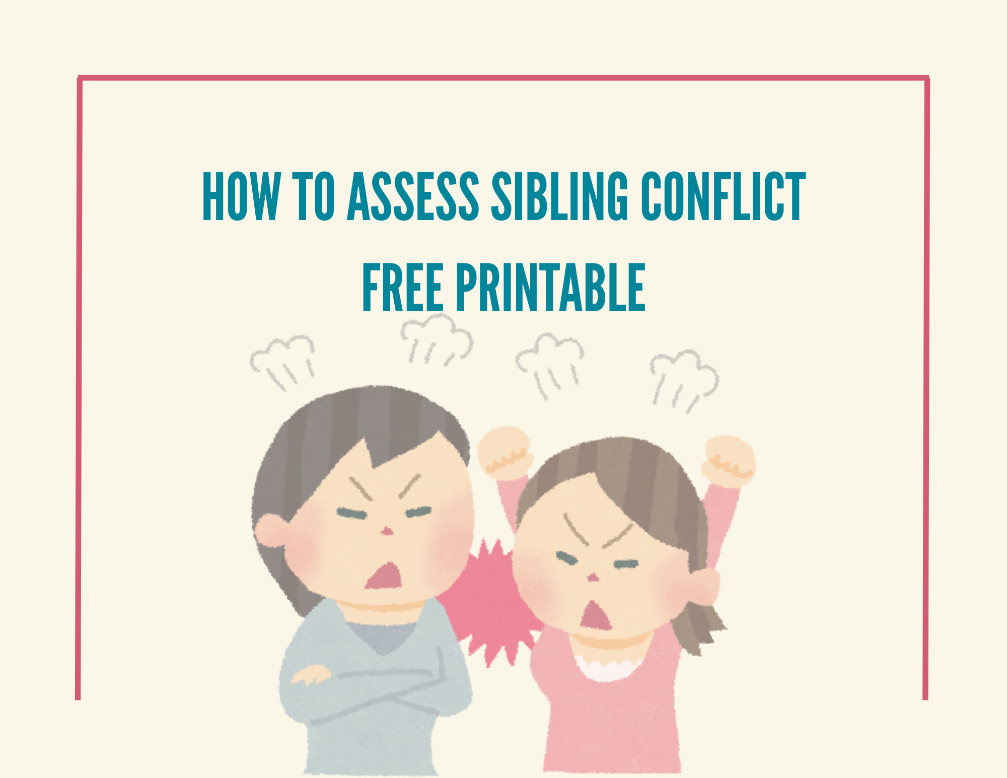 Product image for Sibling Conflict Printable