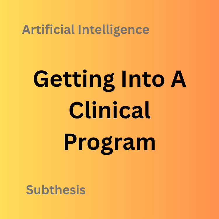 Product image for Applying to Clinical Graduate Programs