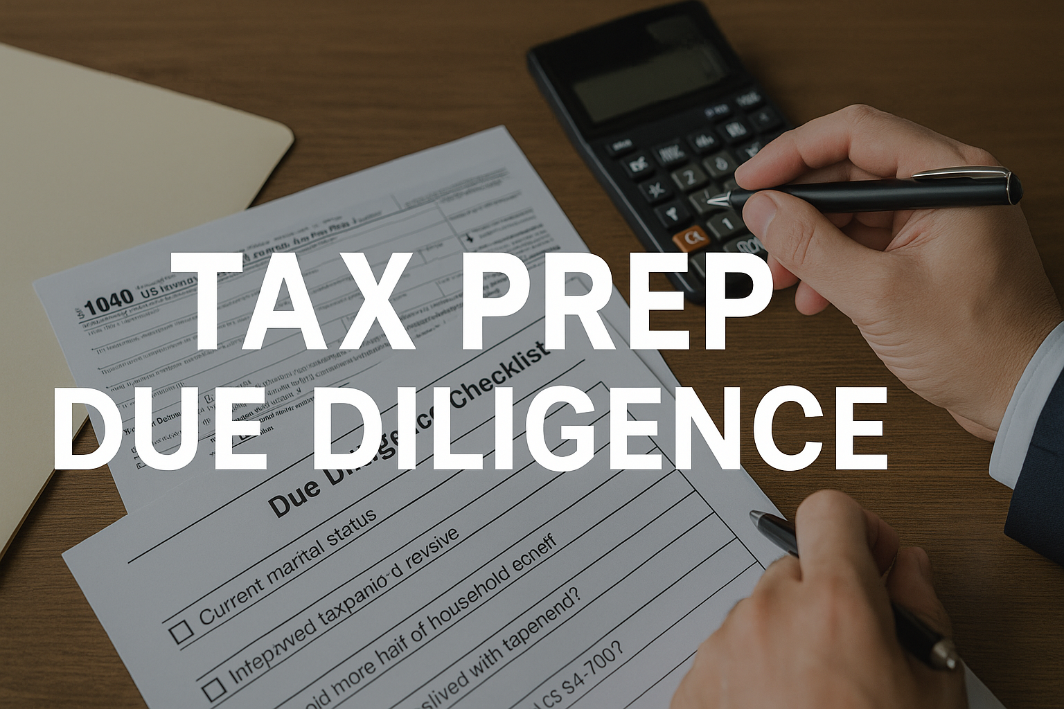 Product image for Tax Prep Due Diligence