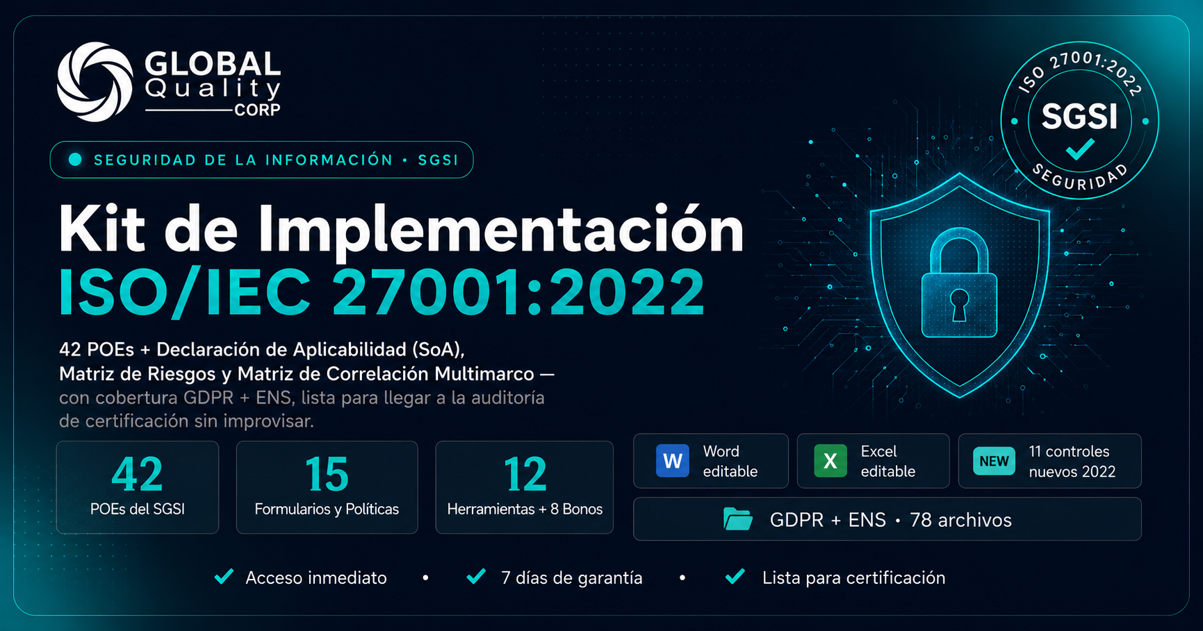 Product image for Kit Aplicativo ISO/IEC 27001:2022