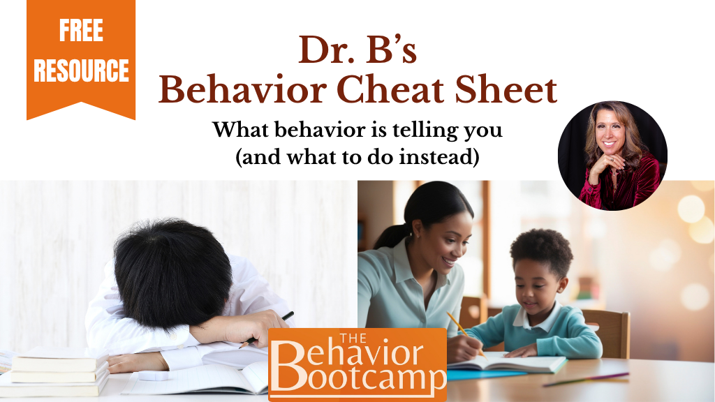 Product image for Dr. B's Behavior Cheat Sheet