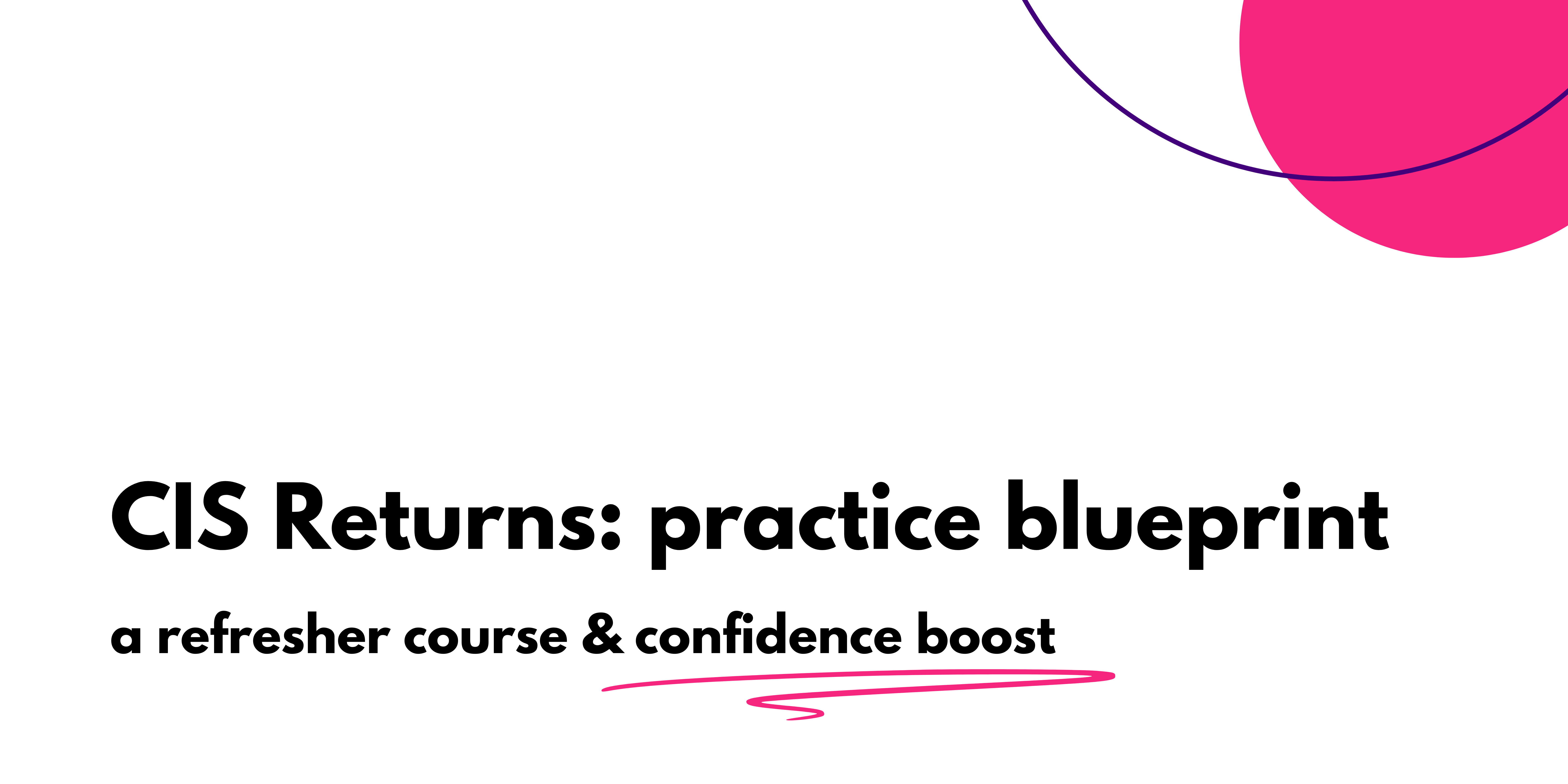Product image for CIS Returns: Confidence Boost and Practice Blueprint