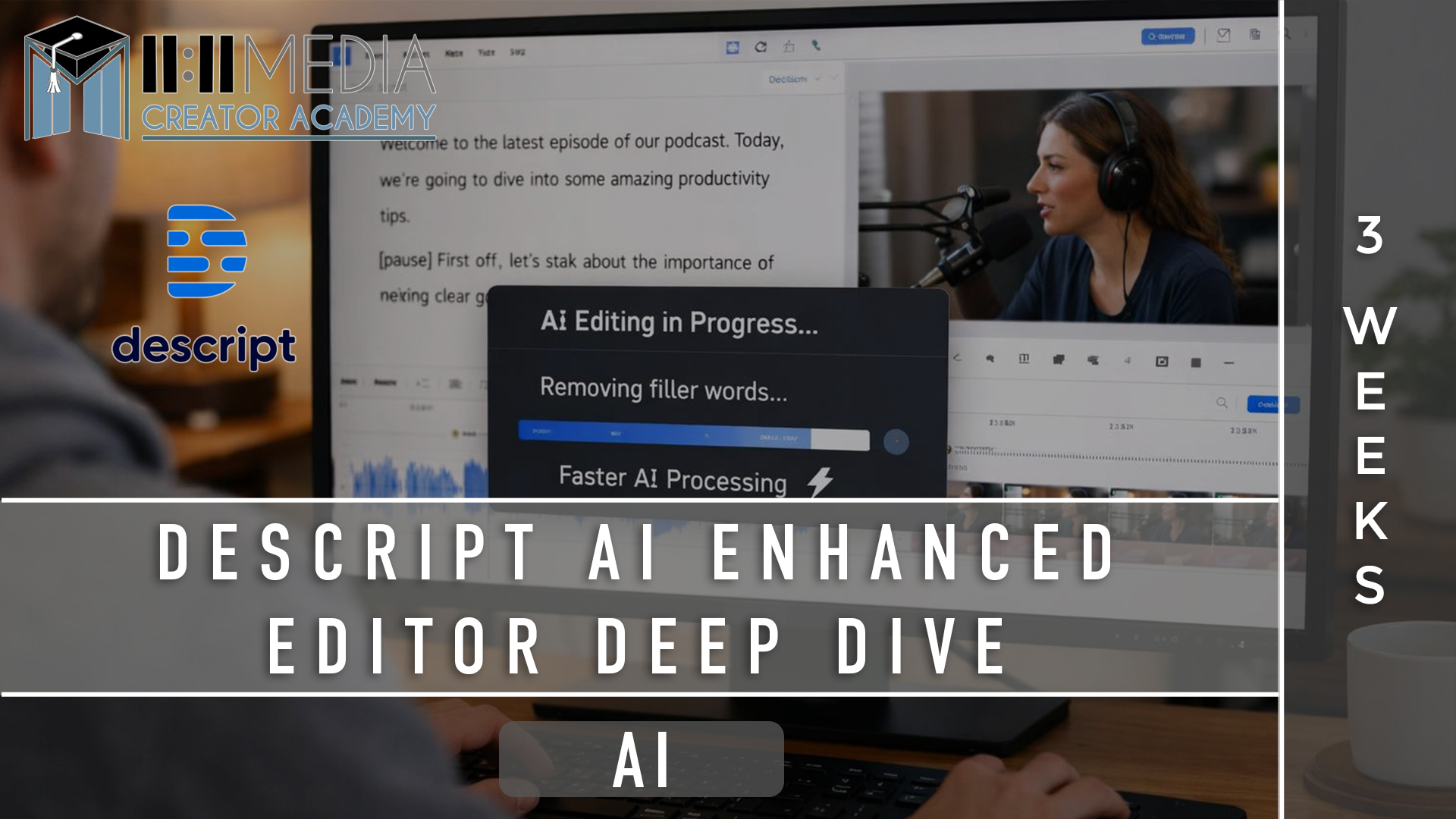 Product image for Descript AI Enhanced  Editor Deep Dive