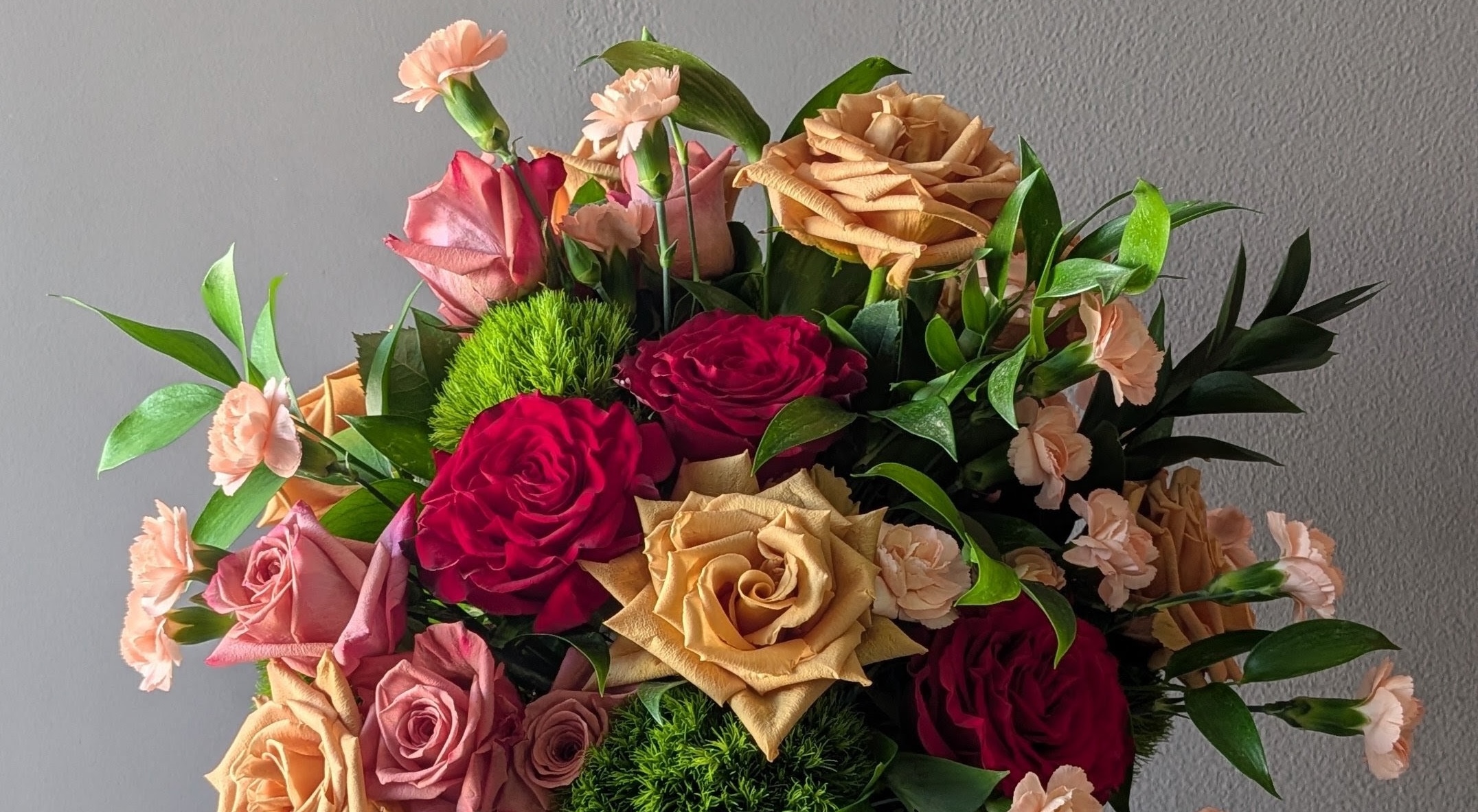 Toffee Roses with Red for Fall