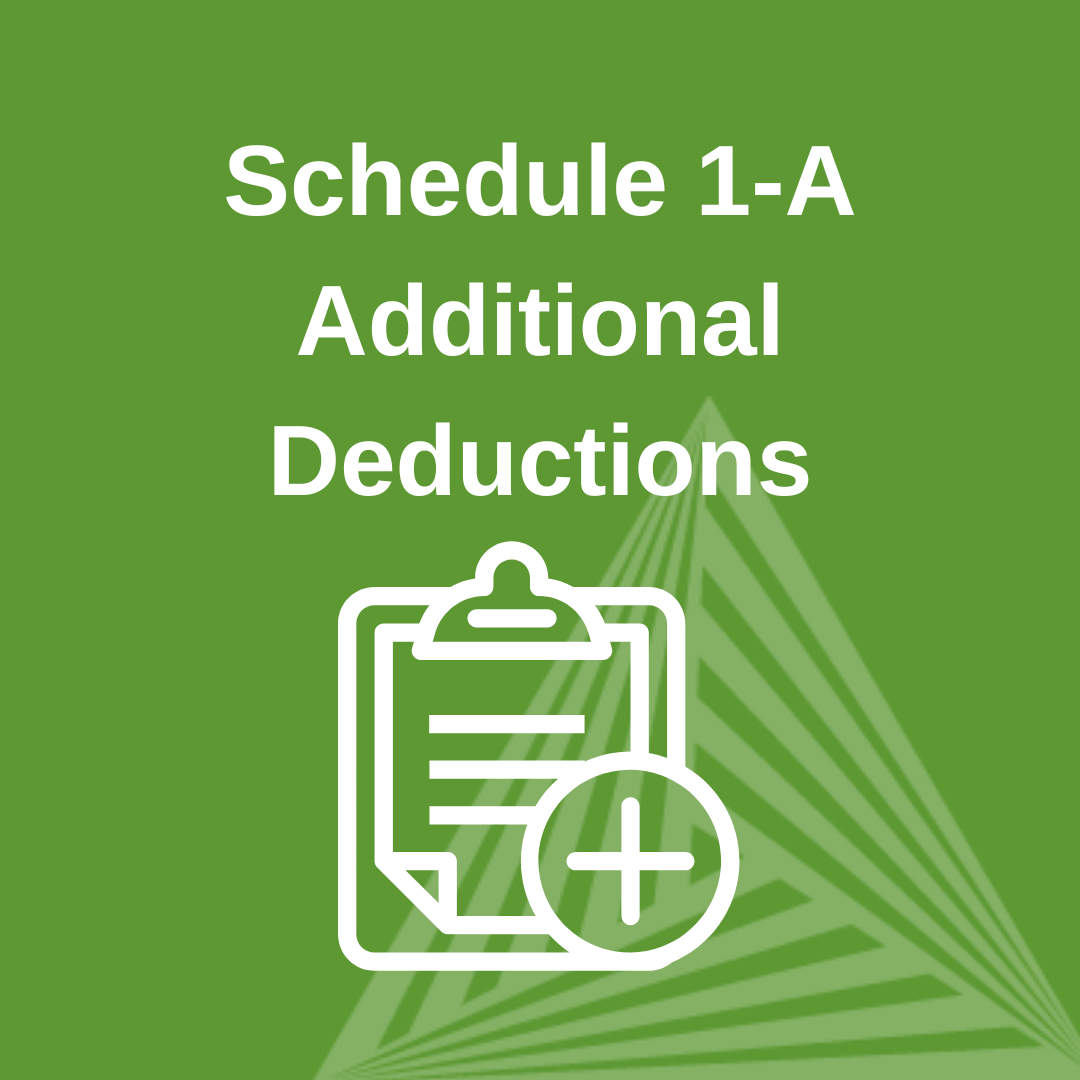 Product image for 2026 Schedule 1-A - Additional Deductions 
