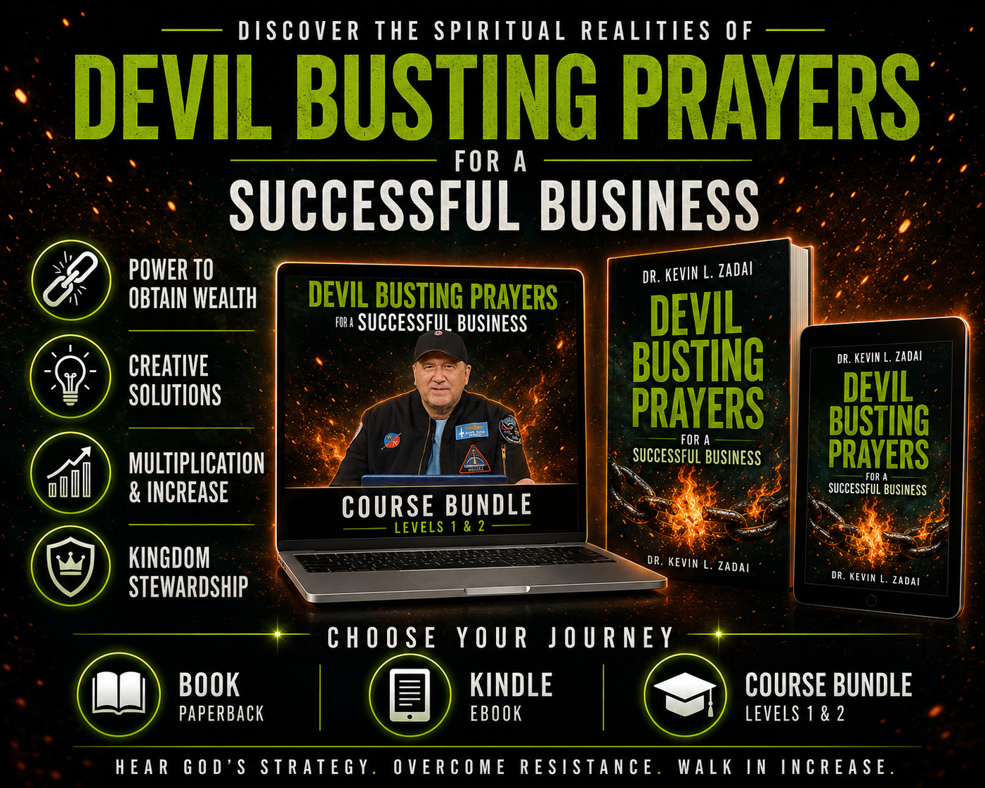 Devil Busting Prayers for a Successful Business Promo Graphic