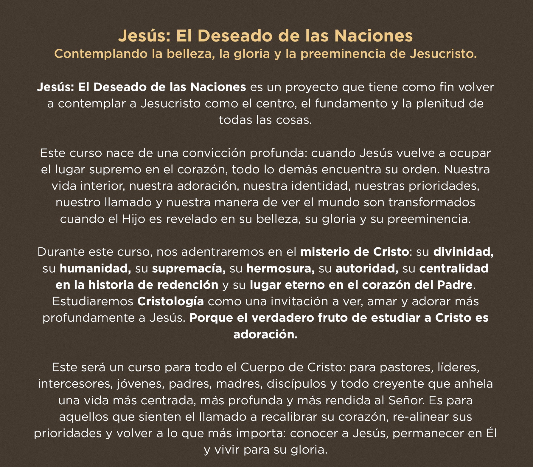Nuevo curso de Benjamín Núñez y Casas de Oración: ‘Siguiendo a Jesús: Ven y Sígueme’, enfocado en el discipulado, ya disponible para profundizar en tu camino espiritual.