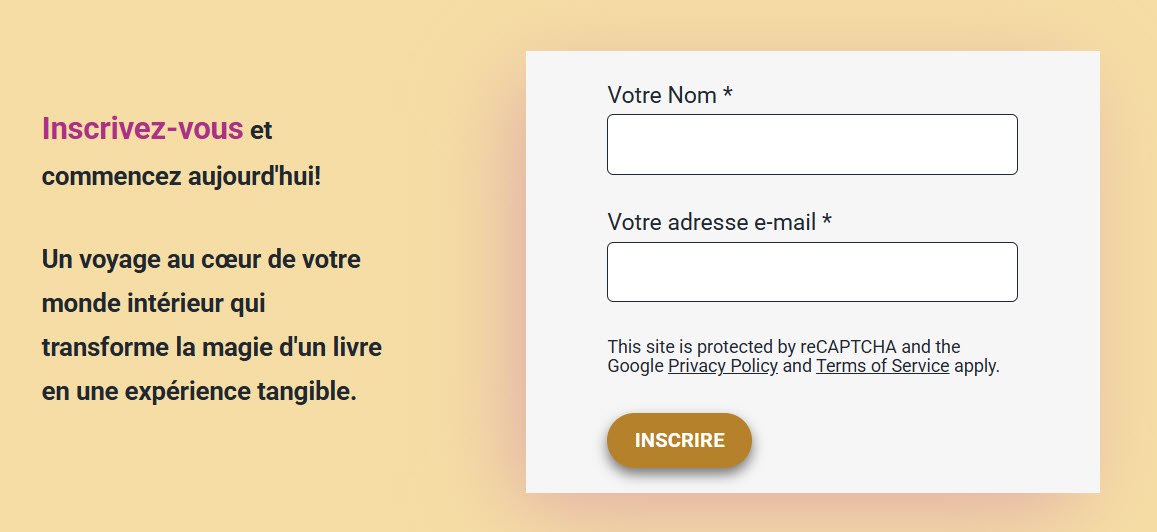 Inscrivez-vous et recevez 70 pages du livre Vivez Votre Vision avec Sens